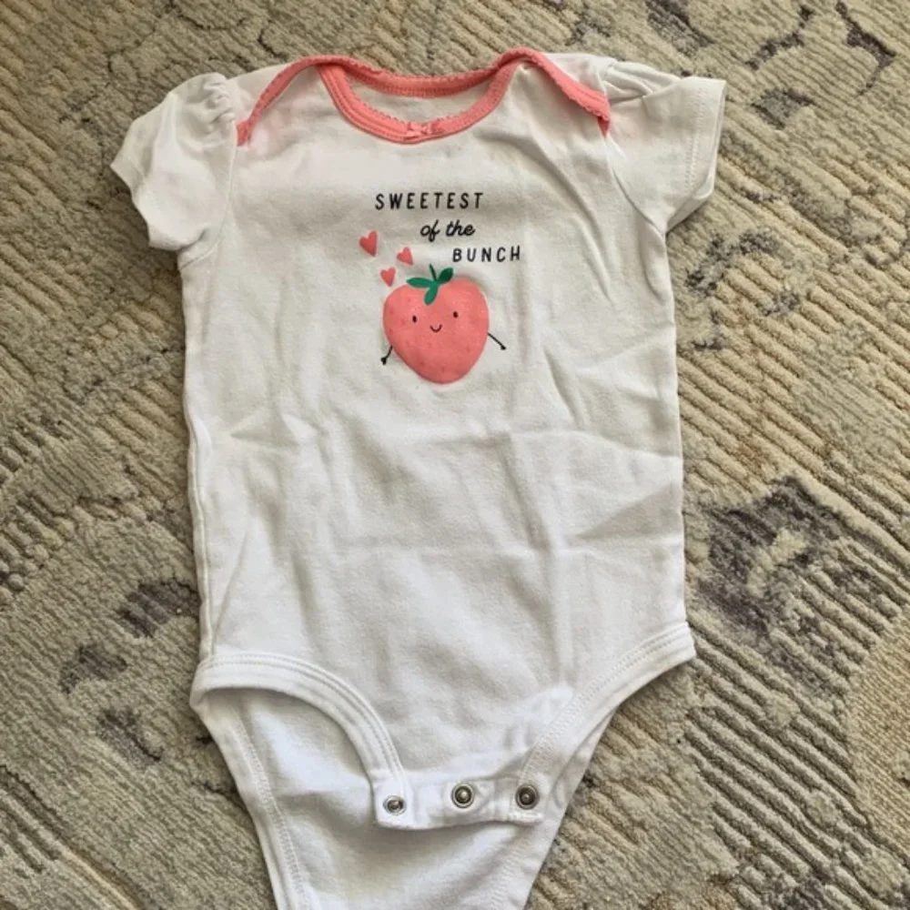 $5 for each item 8 pc cotton Baby Girl BUNDLE/LOT/HAUL of bodysuits size 12 mos